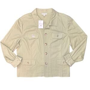 NWT Appleseed’s Chartreuse Utility Jacket